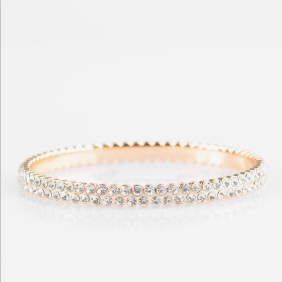 Decked Out in Diamonds - Gold Bracelet